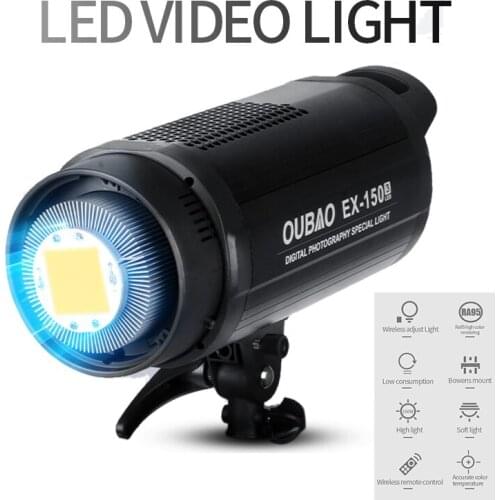 Triopo EX150W White Version LCD Panel LED Video Light 150WS 5600K Continuous Output Bowens Mount Studio Light