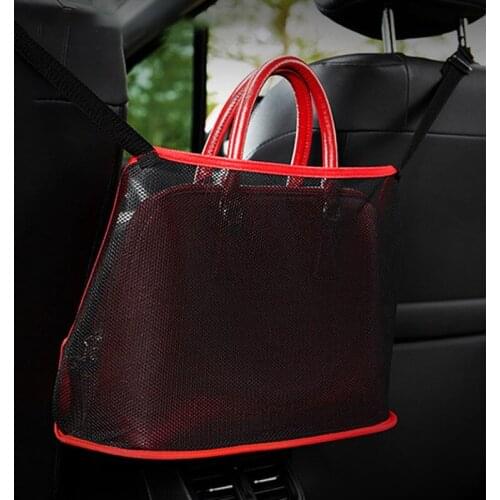 Universal Car Handbag Storage Net Pocket Storage Supplies Between The Two Seats Of The Car Suspension Type Car Storage Bag