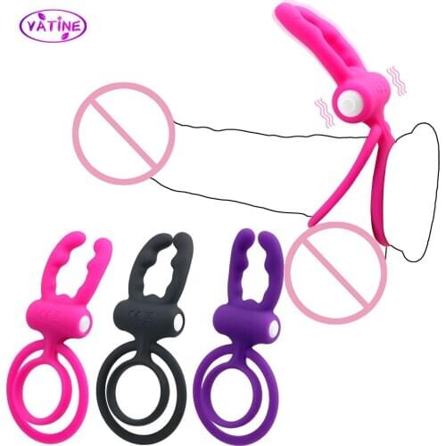 VATINE Tongue Licking Vibrator Penis Ring Sex Toys For Men Male Women Female Couples Tool Cock Toy Dual Pleasure Clit Stimulator