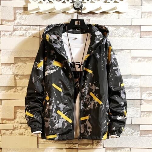 Men‘s Windbreaker Jackets Coats Fashion Printed mens jacket Streetwear Men Jacket High Quality Clothes
