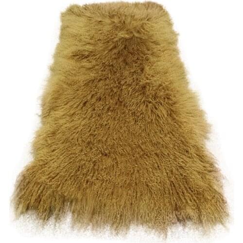 High Quality Curly Kalgan Lamb Fur Plates real mongolian sheep fur rugs