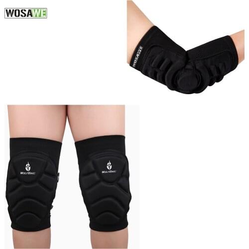 WOSAWE Cycling Elbow Knee Pads MTB Bike 4pcs Protection Sets Motorcycle Dancing Knee Brace Support Gear Protector Guards Men