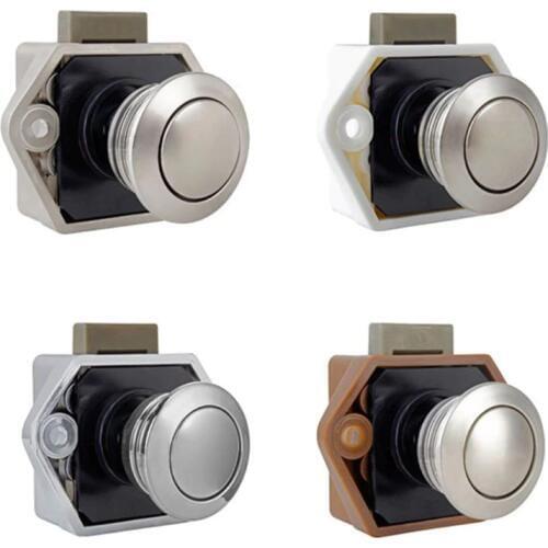 Diameter 20mm Camper Car Push Lock RV Caravan Boat Drawer Latch Button Locks For Furniture Hardware U90C