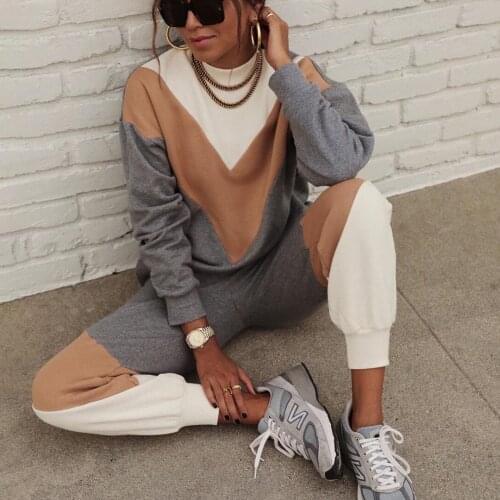 Womens Autumn And Winter Casual Tracksuit Women Harajuku Hoodies And Pants Two Piece Set Outfits