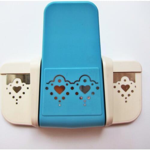 1pcs Fancy Border Embossing Punch Scrapbooking Handmade Edge Device DIY Paper Cutter Unilateral Hollow Double Hea Hole Puncher