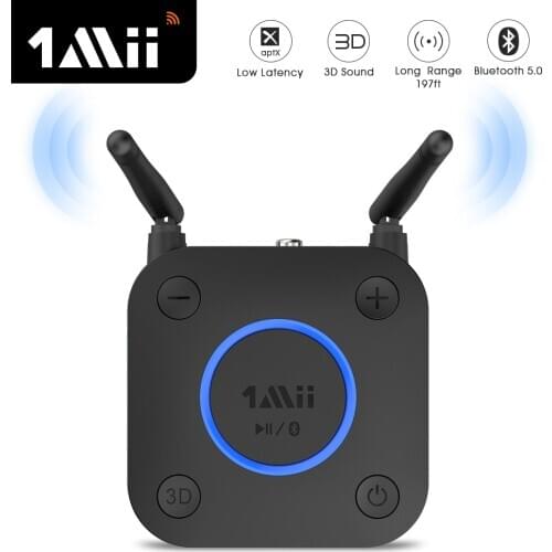 1Mii B06Pro Bluetooth 5.0 Receiver Audio aptX LL 3D Stereo Music Coaxial/OPT/3.5mm/2RCA 3.5 AUX Jack Bluetooth Adapter for TV PC