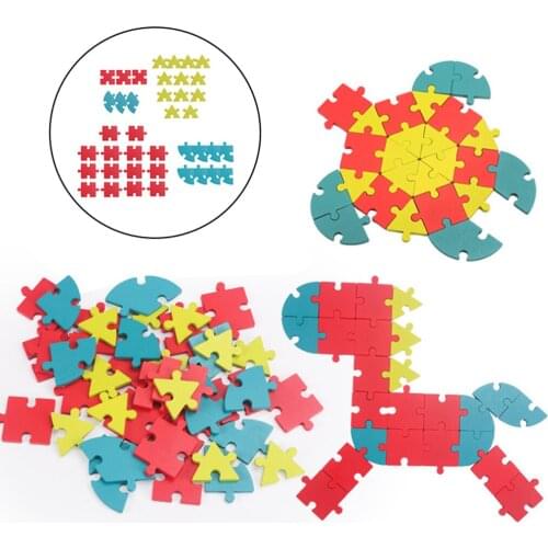 40Pieces Wooden Jigsaw Puzzles Animal Learning Imagination Toys for Kids