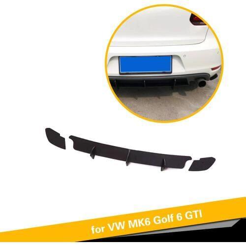 Car Rear Bumper Diffuser Lip Spoiler for VW Golf 6 VI MK6 GTI Only 2010 - 2013 Rear Bumper Diffuser Lip