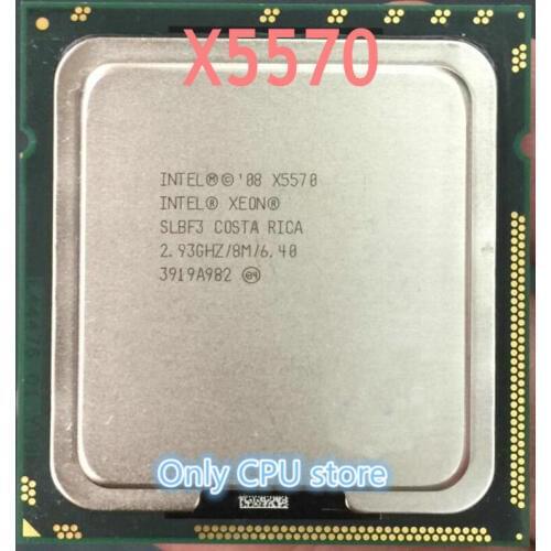 Free shipping Processor X5570 processor (2.93GHz 8MB 6.4GT/s Quad-Core) LGA1366 Server CPU