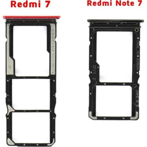 For Xiaomi Redmi Note 7 SIM Card Tray Holder Note 7S Note7 Pro Micro SD Card Slot Adapter For Redmi 7 Sim Tray Replacement Parts