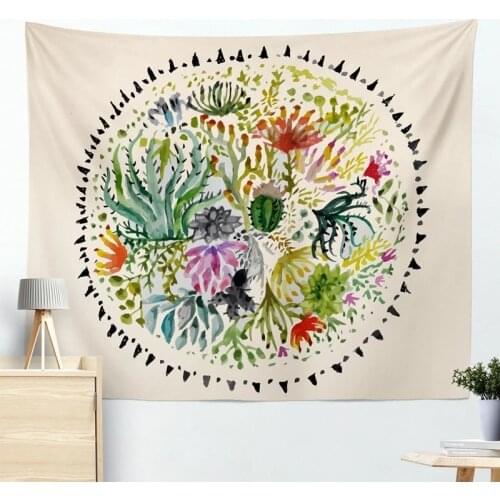 Cactus Succulents Tapestry Summer Succulents Wall Decor Tropical Landscape Wall Hanging Tapestries Picnic Blanket Wall Cloth