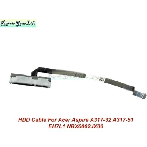 HDD Computer Cables & Connectors for Acer Aspire A317-32 A317-51 EH7L1 NBX0002JX00 SATA Hard Drive Cable Flex JACK 12 PIN