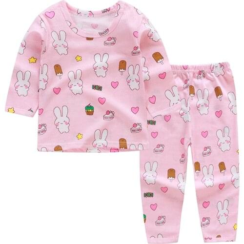 Girls Clothing Sets 2019 Summer Cotton Two-piece Long Sleeve Children Sets Casual Fashion Girls Clothes Suit Skirt Boys Clothes