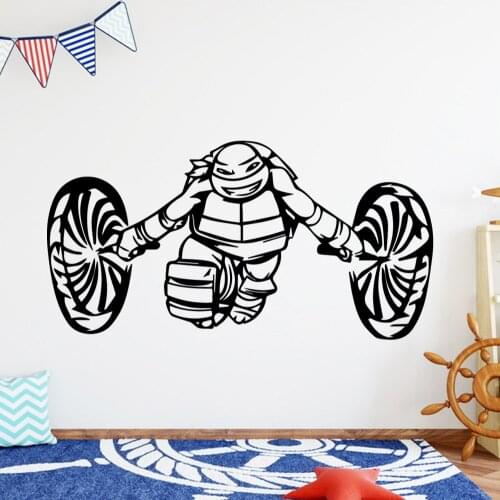 Cartoon Turtle Home Decor Vinyl Wall Stickers For Home Decor Living Room Bedroom Vinyl Decals muursticker