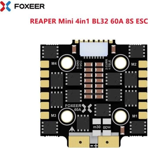New Foxeer REAPER Mini 4in1 BL32 60A ESC Brushless Multi Version BLHeli32 3-8S Lipo BLHeliSuite32 for FPV Racing Drone Kit Parts