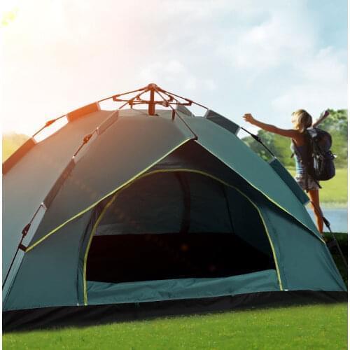 Outdoor Camping Tent 2-3-4 Person Potable Automatic Tent Spring Type Quick Opening Sunscreen Camping Tent
