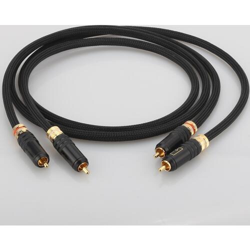 Pair PCOCC audio cable,AMP CD player Interconnect RCA cable,RCA to RCA signal line , hifi audio video RCA wire