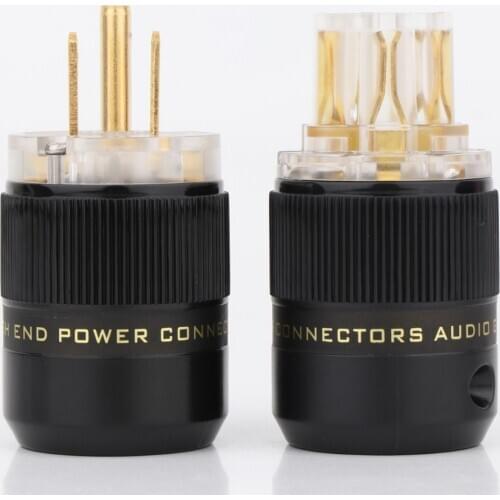 Preffair P-078TG Gold Plated Us Power Connector Us Power Plug Ac Us Power Cable Diy Plug