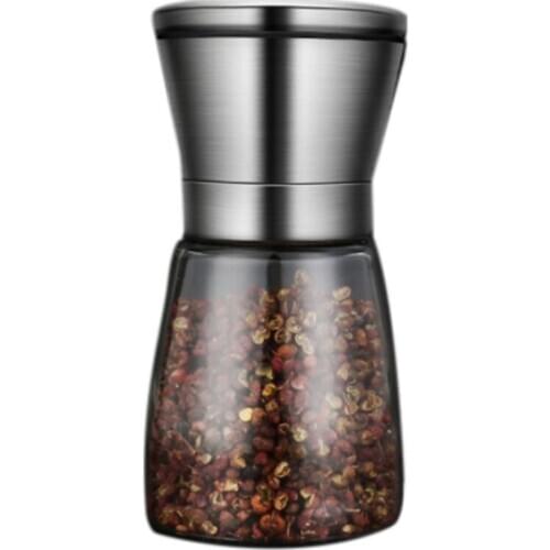Manual Pepper Grinder Stainless Steel Coarseness Adjustable Salt Spice Mill Tool U2JD