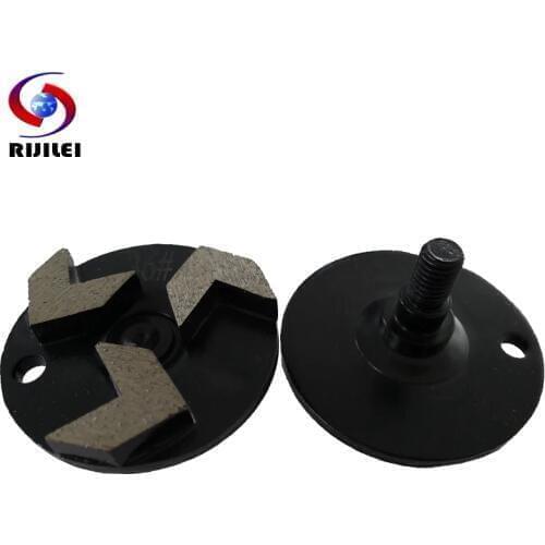 RIJILEI 30 PCS Redi-lock Diamond Grinding Plate for Concrete Floor Grinding Tools marble Abrasive Disc Grinding shoes pad W60