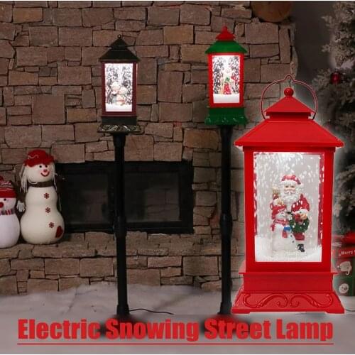 Christmas gift party garden creative decoration Christmas decorations snow music pendulum lights holiday decoration props