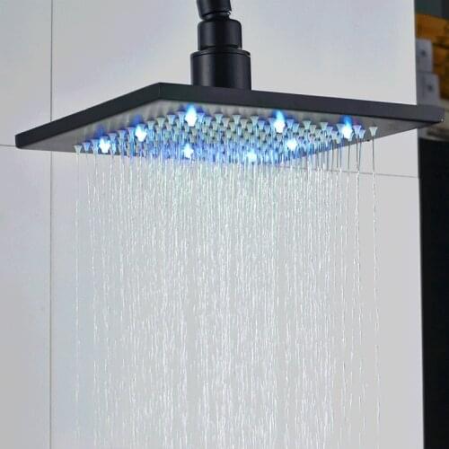 Vidric Shower Faucet Led Changing Shower Set Rainfall Shower Head ABS handheld Shower Single Handle Mixer Tap Bathroom Bath