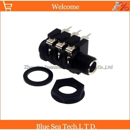 6.5 New good quality Stereophonic, double channel audio socket 1/4" 6.35mm female Stereo jack audio connector,6Pin