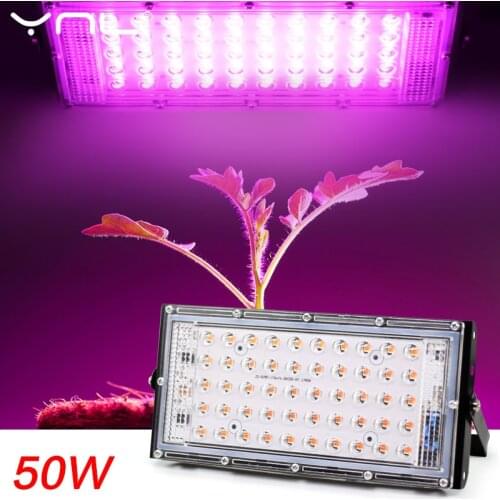 LED Grow Light Phyto Lamp AC 220V 50W LED Full Spectrum Floodlight Indoor Outdoor Greenhouse Plant Hydroponic Plant Spotlight