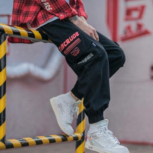 Outdoor 2019 spring autumn loose elastic waist teenagers cargo pants men harem trousers hiking camping trekking Bottoms