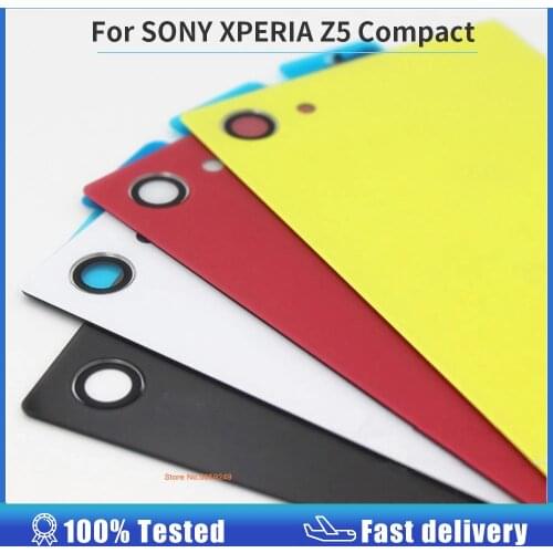 For SONY XPERIA Z5 Compact Back Battery Cover Door Rear Housing Glass Case For SONY Z5 Compact E5803 E5823 Battery Cover 4.6"