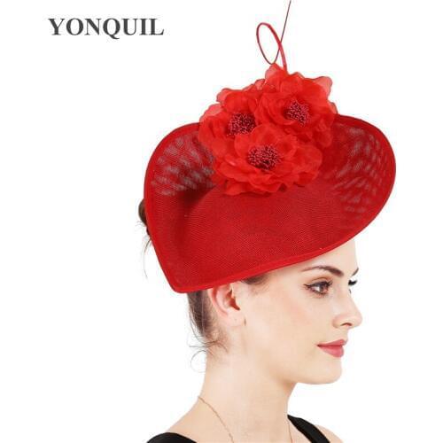 Vintage Nice Flower Fascinator Hats For Elegant Womens Wedding Cocktail Race Fedora Hat Ladies Formal Dress Headpiece Hair Clip
