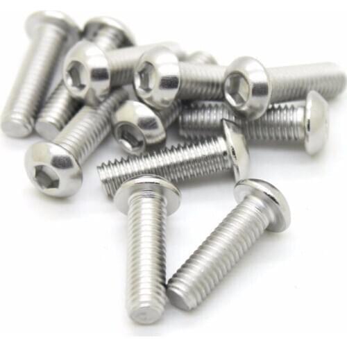 1pcs M6*55/60/65/70/75/80/85/90/100 304 stainless steel plate hex head cap screws mushroom head hexagonal bolts
