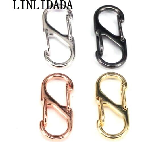 10Pcs 14*32mm Carabiner Snap Hooks for Paracord Clips Buckles Clasps Wiregate Keychain DIY Accessories