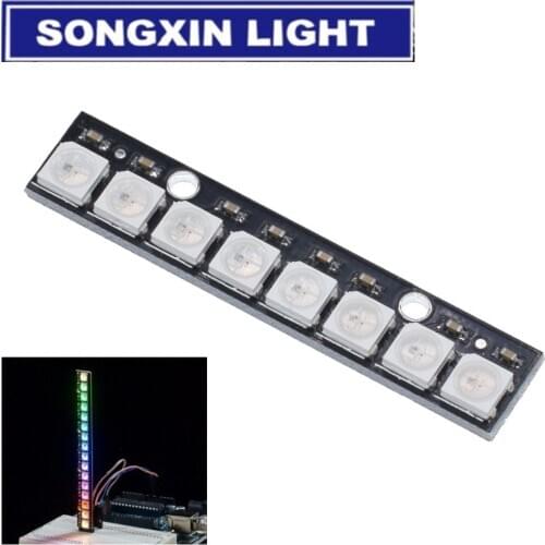 10PCS Stick 8 channel built-in full color-driven board WS2812 5050 RGB LED strip Driver Module Board for Arduino MODULE 8BIT