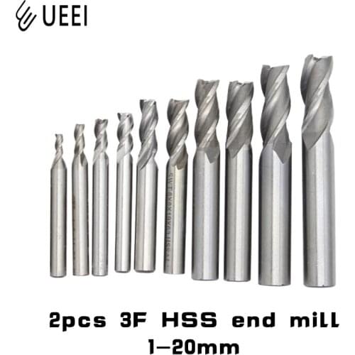 2pcs 3F high speed steel face milling cutter 2mm-20mm metal processing tool CNC machining center milling machine special
