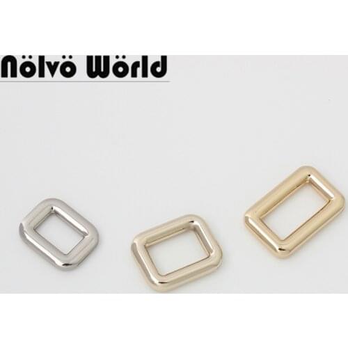 50pcs 3 colors 13*5mm 15*11mm 20*9mm die-casting closed square buckle polished square edge buckle alloy buckle