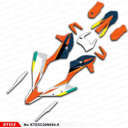 Aftermarket Graphics Kit for EXC EXC-F XC-W XCF-W 150 300 500 SX SXF XC-F 125 250 350 450 19 to 22, Style No.KTEXC20N054-X