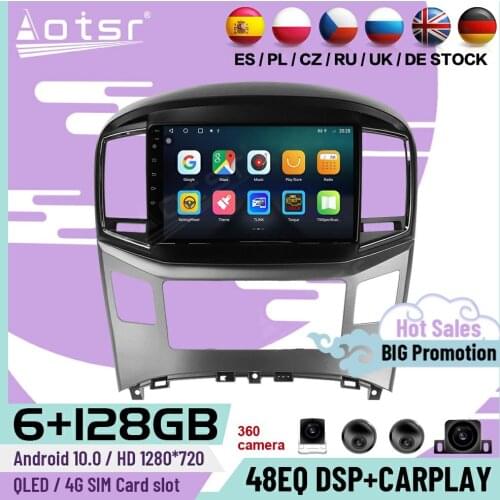 1Din 128G Carplay Multimedia Auto Car Stereo Android 10 Player For Hyundai H1 2016 2017 2018 2019 GPS Navigation Radio Head Unit