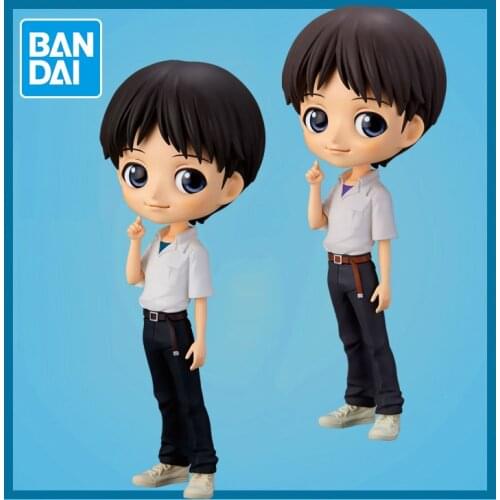 Bandai Banpresto Qposket Prize EVA Neon Genesis Evangelion Ikari Shinji Q-version Model Anime Figures Favorites Collect Ornament