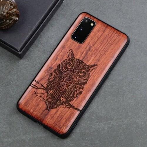 BOOGIC Original Wood Phone Case For Samsung galaxy s20 s10 note 10 plus Wood TPU Cover For Samsung s10 s20 ultra hard Wood Coque