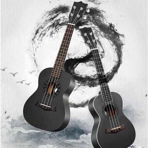 Wooden Ukulele Adults Practice Black Concert Portable Classical Carbon Fiber Bass Guitar Music Musica Musical Instruments DG50JT