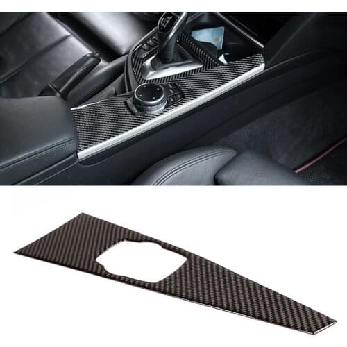 For BMW 3 4 Series F30 F32 2013 2014 2015 2016 2017 2018 Carbon Fiber Car Center Multi Media Control Panel Cover Trim