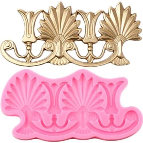 European Relief Border Silicone Molds Leaf Fondant Cake Decorating Tools Cupcake Baking Chocolate Mould Candy Polymer Clay Mold