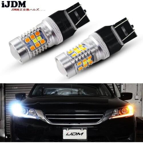 IJMD BAY15D LED Car 7443 led Bulb 3157 LED White/Amber Switchback LED Bulbs For Driving/parking lights and Turn Signal Lights