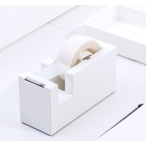 Creative Square Plastic Washi Tape Dispenser Adhesive Masking Tape Organizer Cutter Stand Holder Desktop Office School Supplies