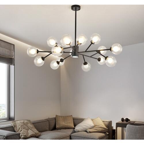 Modern ball 6/9/12/15/18headsLED chandelier Residential interior lighting Commercial office Lighting fixture