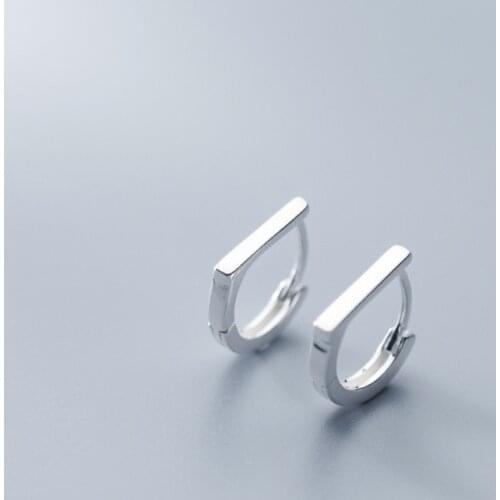 MODIAN Authentic 925 Sterling Silver Simple Geometirc Hoop Earring for Women Anti-Allergy Earring Party Gift Fine Jewelry