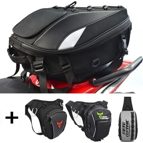 Motorcycle Rear Seat Bags Back Bag Waist Leg Bag Moto Helmet Top Case Motorbike Bag Running Sport Cross Chest Cycling mochila
