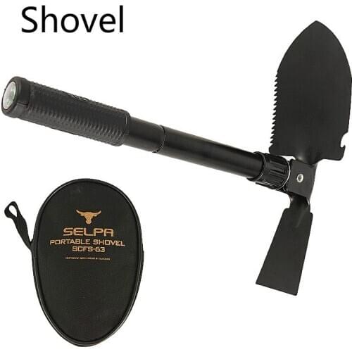 Outdoor Mountaineering Multi-functional Portable Small Mini Folding Shovel Fishing Camping
