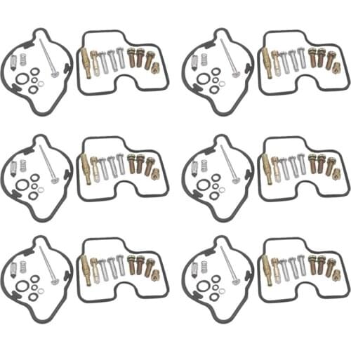 6 Set Motorcycle Carburetor Repair Kit Floating Needle Seat Gasket for Honda GL1500C GL1500CT Tour Valkyrie 1500